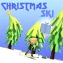 Christmas Ski lets players sprint down snowy slopes with trees, gifts, and challenging obstacles