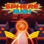 Players lead a rolling sphere across colorful courses with obstacles and hazards in Sphere Rush, a fast-paced arcade game